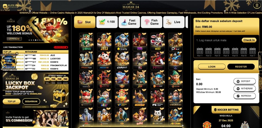 Mamak24 New Website Interface