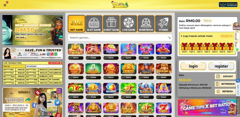 MyTown33 Website with Free Credit