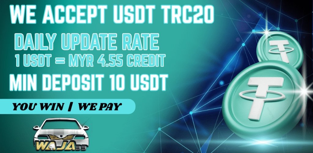 Waja33 Accept USDT Crypto Payment