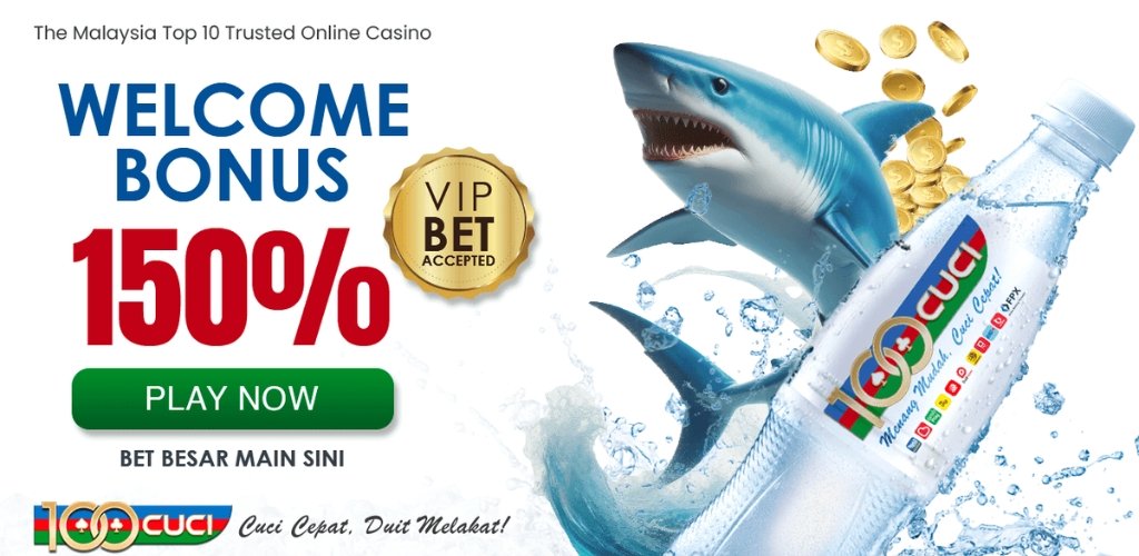 100Cuci 150% Welcome Bonus for New Members