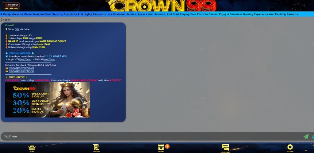 Crown99 Customer Support