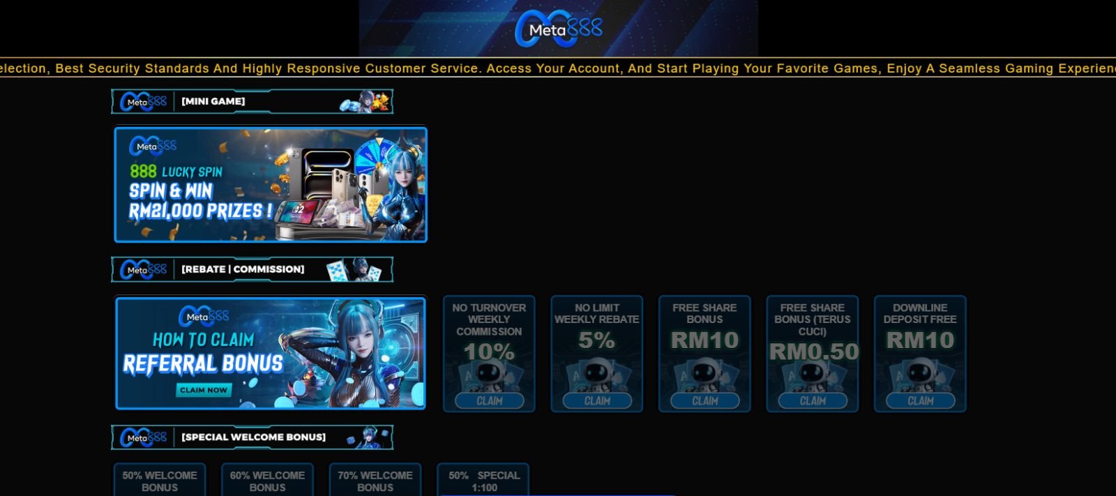 Meta888 Free Credit Offers