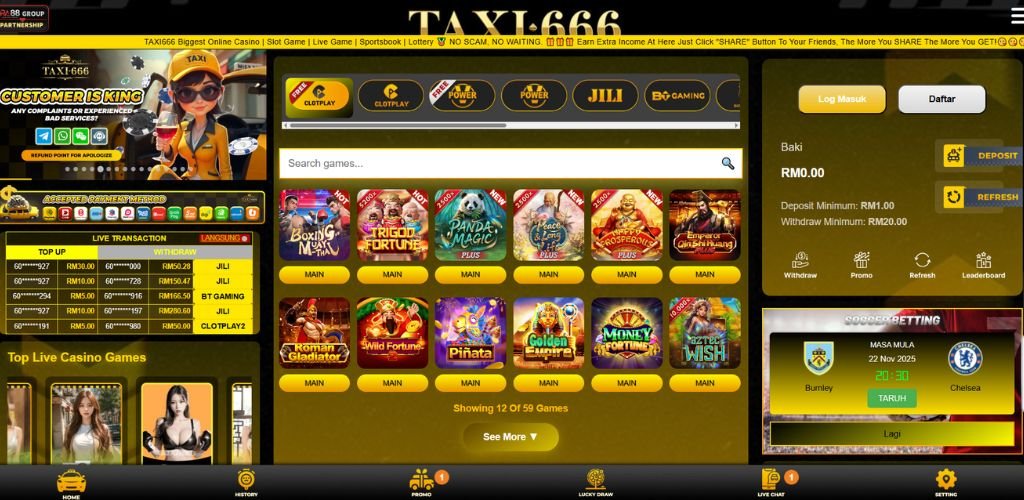 Taxi666 Casino Website